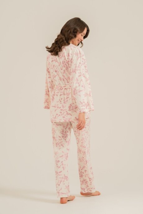 Arnetta Kadın Pamuklu Roses Krem Braletli Pembe Pijama Takımı AR3746-S-V1 - 4