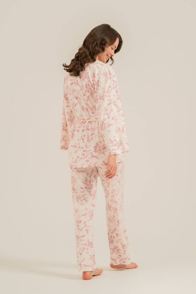 Arnetta Kadın Pamuklu Roses Krem Braletli Pembe Pijama Takımı AR3746-S-V1 - 4
