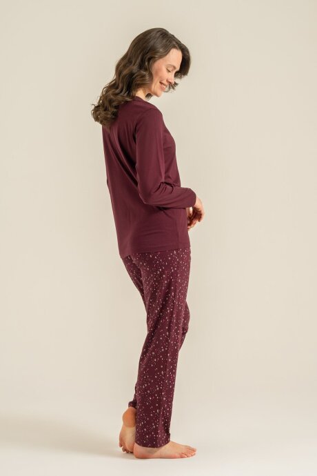 Arnetta Kadın Pamuklu Shine Bright Little Star Mor Uzun Kol Pijama Takım AR3775-S-V1 - 4