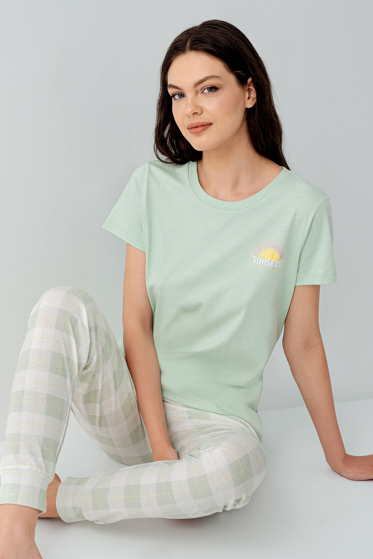 Arnetta Kadın Yeşil Pijama Takım