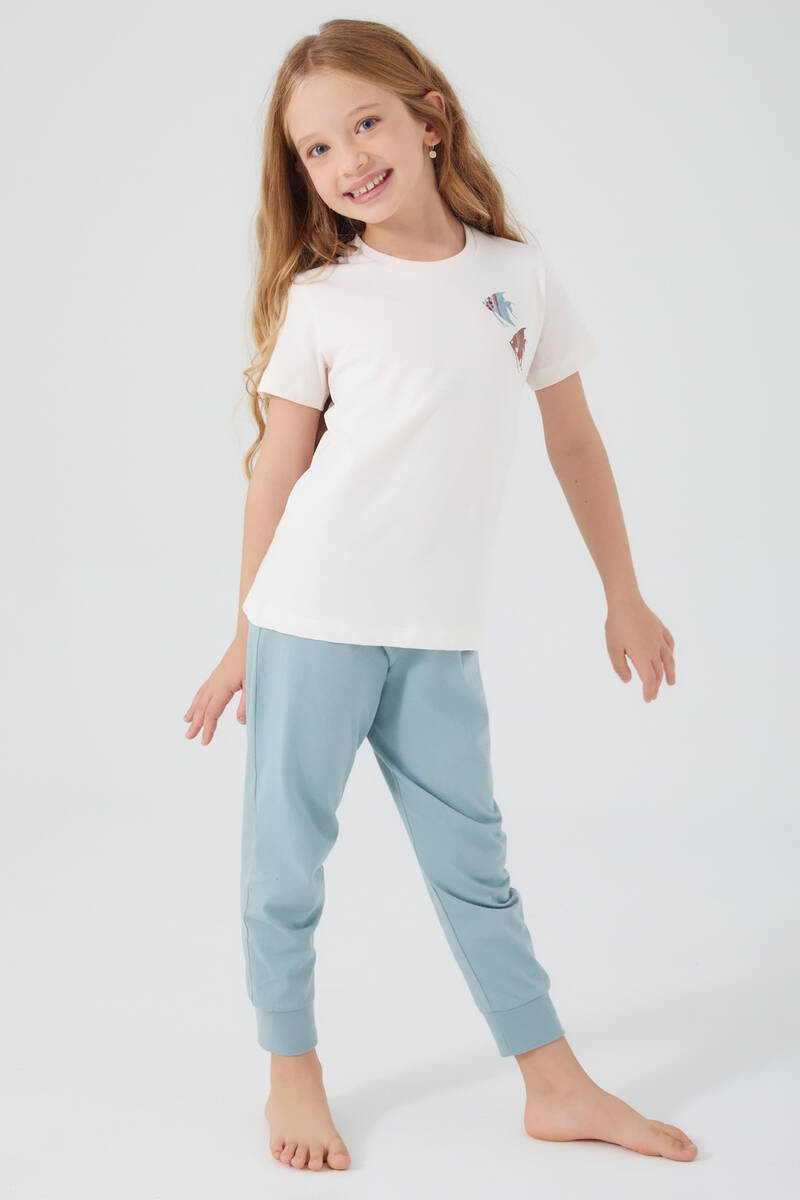 Arnetta Kız Çocuk Beyaz Kısa Kol Pijama Takım Arnetta Kız Çocuk Beyaz Kısa Kol Pijama Takım