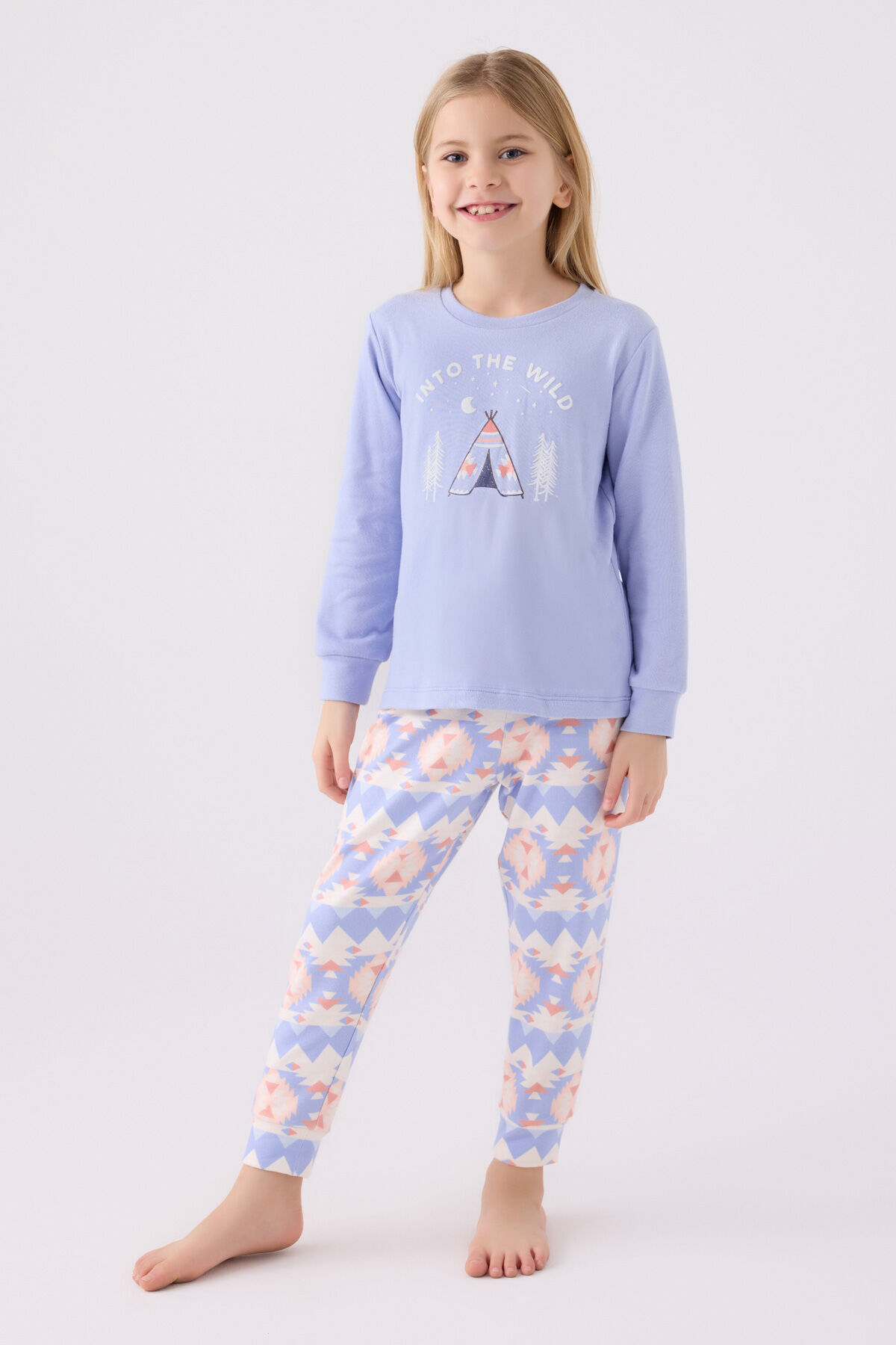 Arnetta Kız Çocuk Mavi Pijama Takımı