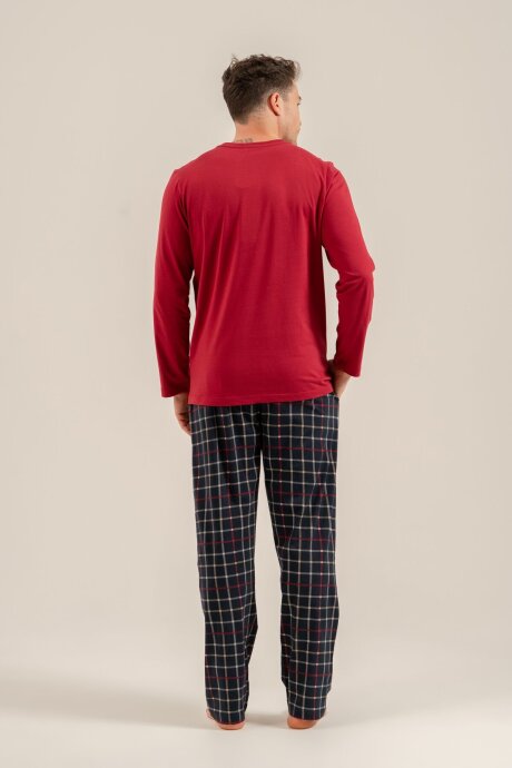 Arnetta Let It Snow Baba Oğul Bordo Uzun Kol Pijama Takımı AR3820-A-V1 - 3