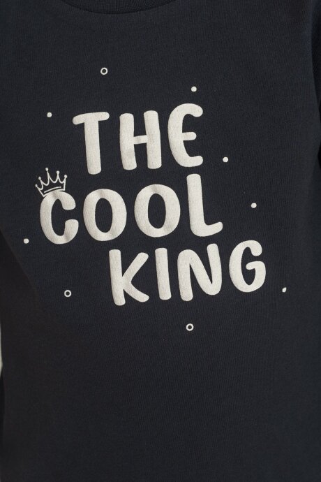 Arnetta The Cool King Baba Oğul %100 Pamuk Lacivert Uzun Kol Pijama Takım AR3821-A-V1 - 7