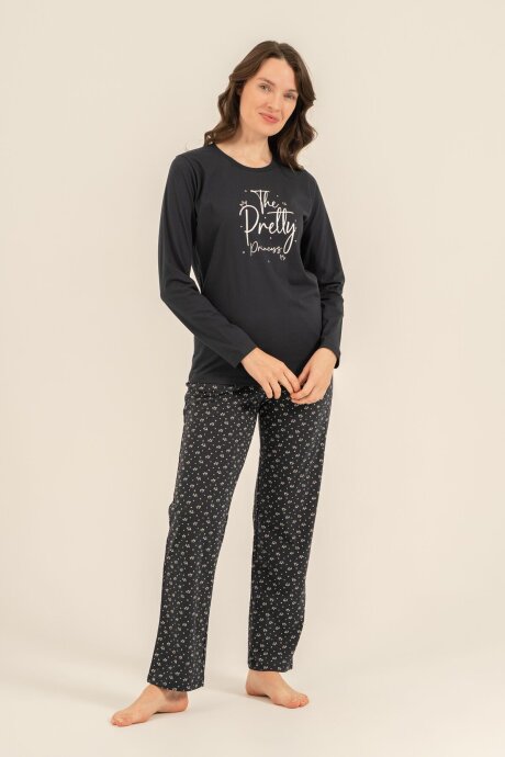 Arnetta The Pretty Princess Anne Kız %100 Pamuk Lacivert Uzun Kol Pijama Takım AR3731-A-V1 - 3