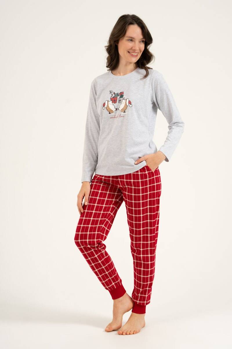 Arnetta Wonderful Time Anne Kız Gri Uzun Kol Pijama Takım AR3733-A-V1 - 6