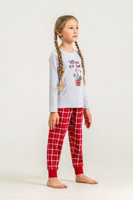 Arnetta Wonderful Time Anne Kız Gri Uzun Kol Pijama Takım AR3733-A-V1 - 4