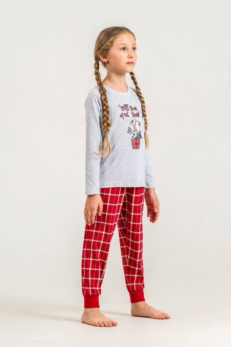 Arnetta Wonderful Time Anne Kız Gri Uzun Kol Pijama Takım AR3733-A-V1 - 4