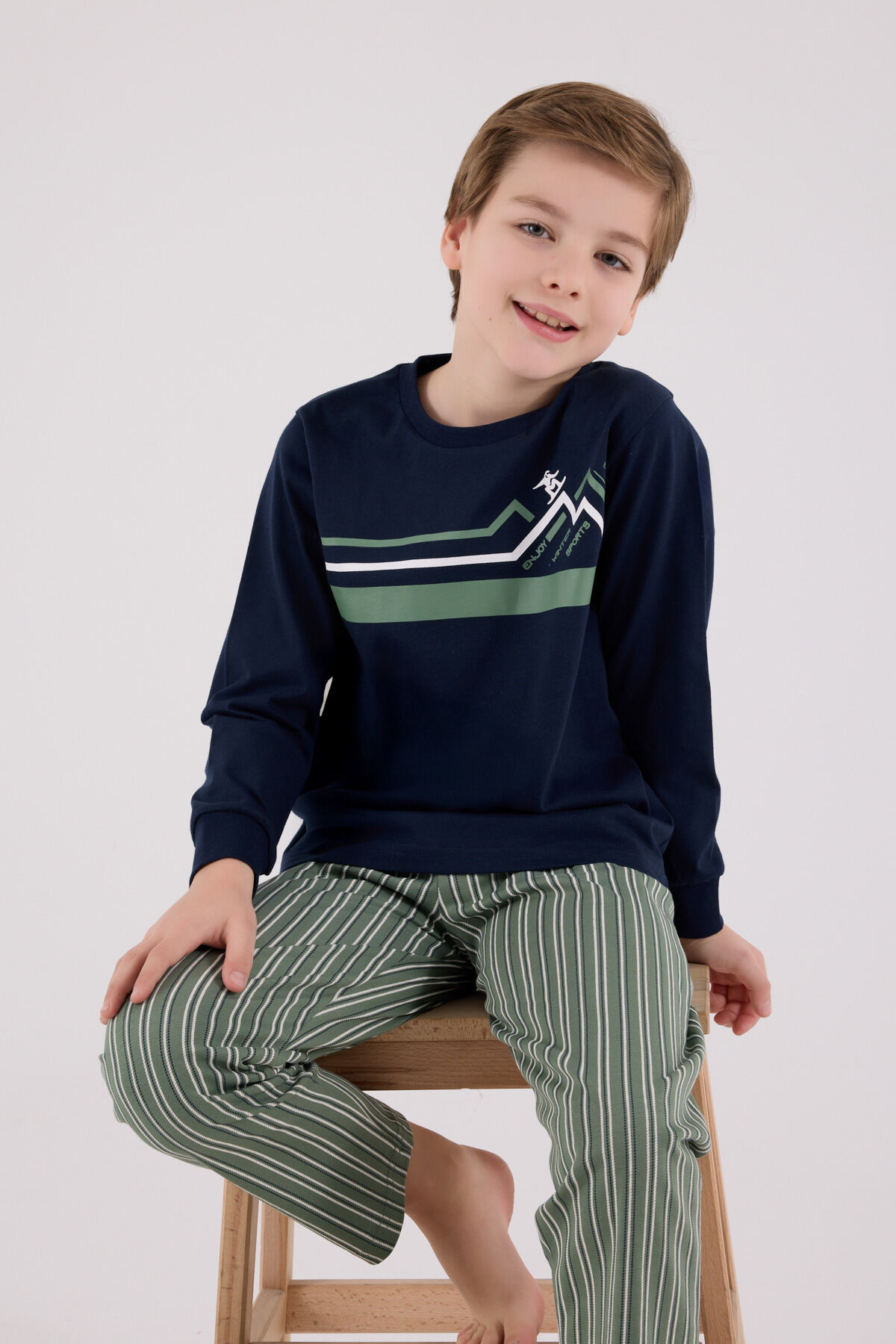 Rolypoly Erkek Çocuk Lacivert Pijama Takımı