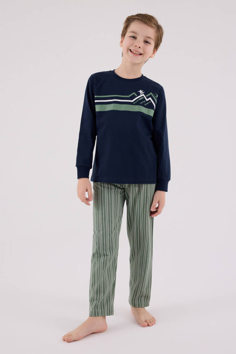 Rolypoly Erkek Çocuk Kışlık Regular Fit Lacivert Pijama Takımı RP3648-C-V1 - 3