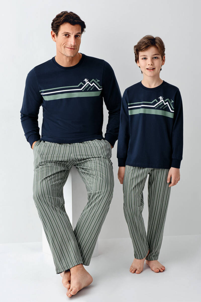 Rolypoly Erkek Çocuk Kışlık Regular Fit Lacivert Pijama Takımı RP3648-C-V1 - 2