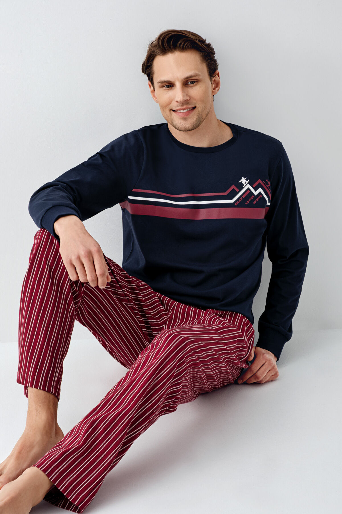 Rolypoly Erkek Lacivert Pijama Takımı