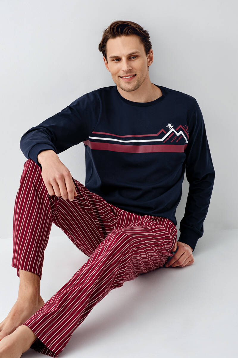 Rolypoly Erkek Lacivert Pijama Takımı