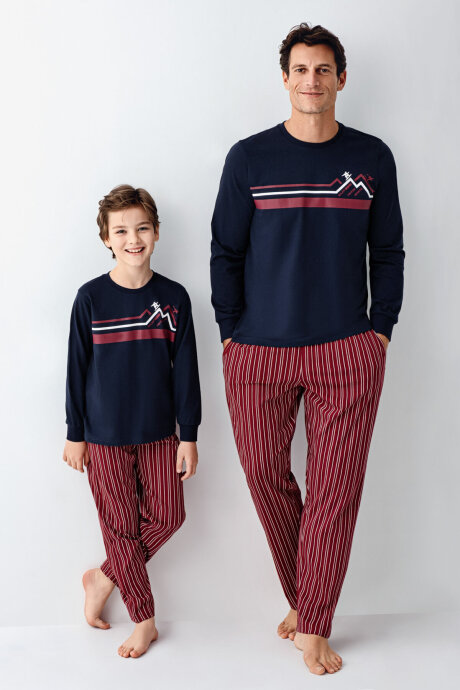 Rolypoly Erkek Kışlık Regular Fit Lacivert Pijama Takımı RP3648-S-V2 (1)