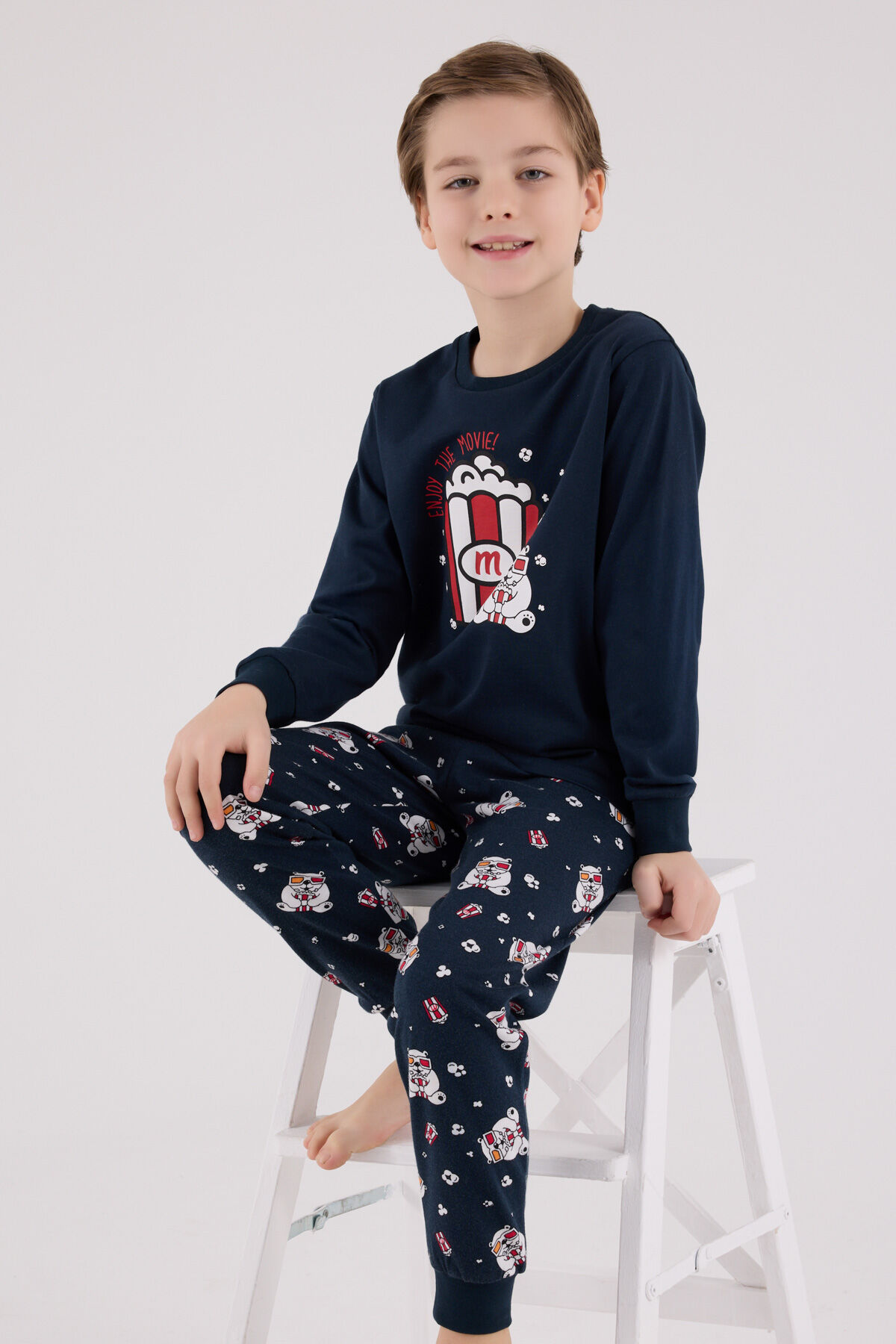 Rolypoly Erkek Çocuk Lacivert Pijama Takımı