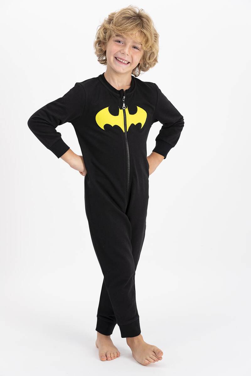 Batman Lisanslı Siyah Erkek Çocuk Tulum