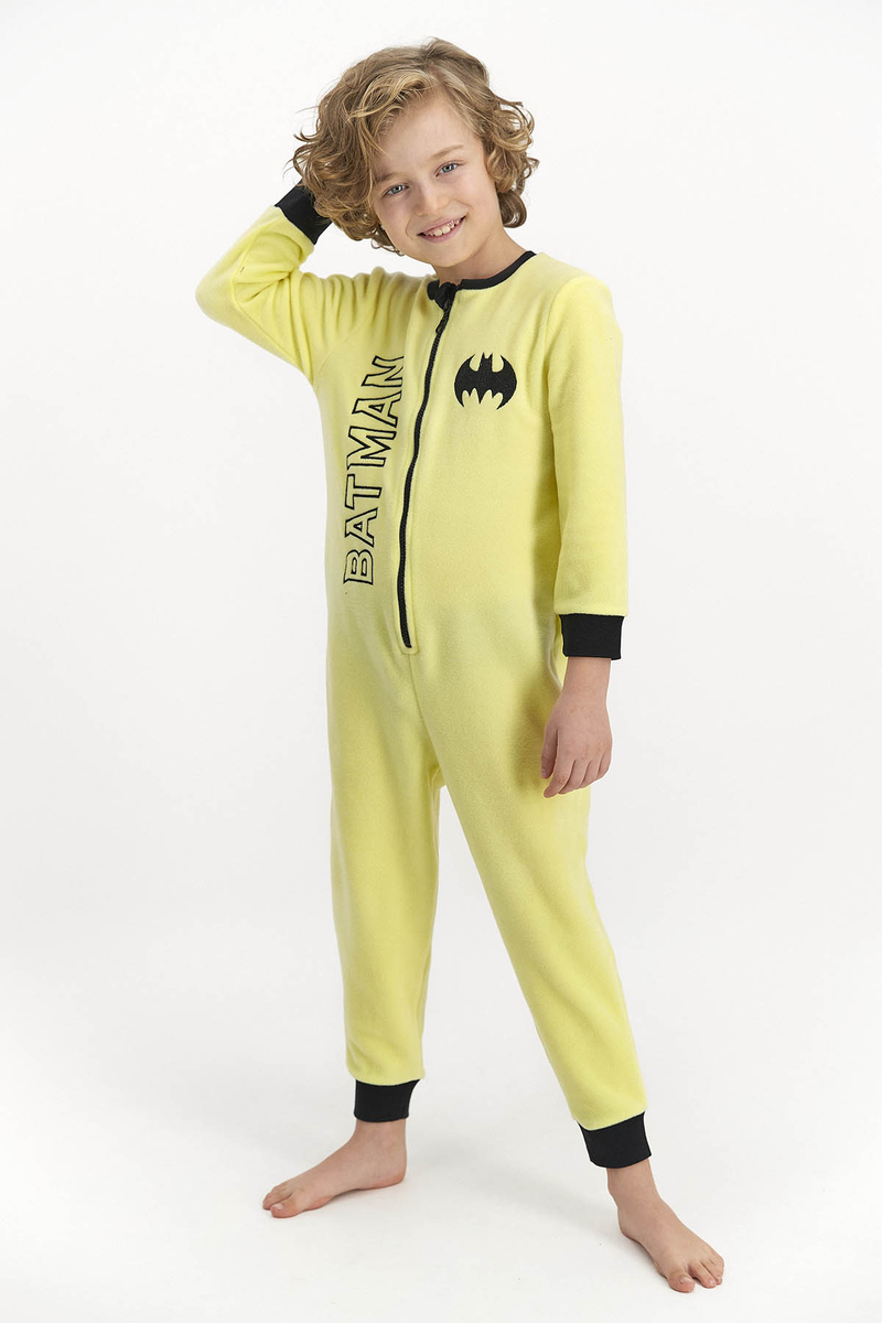 Batman - Batman Erkek Çocuk Polar Tulum Sarı