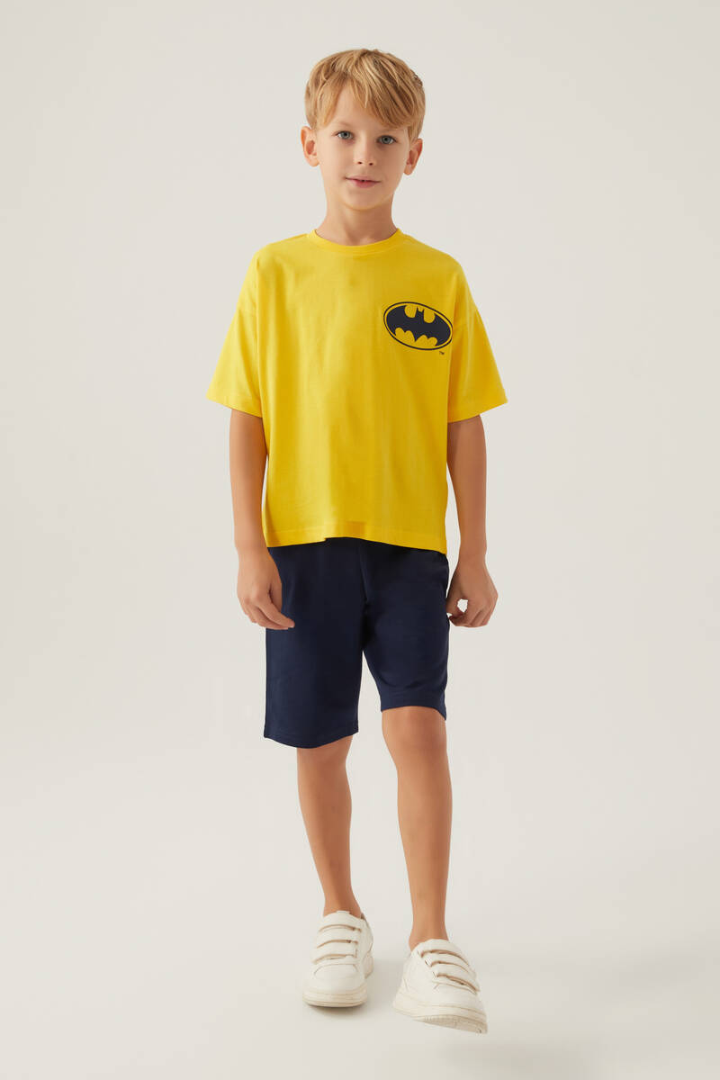 Batman Erkek Çocuk Sarı Bermuda Takım