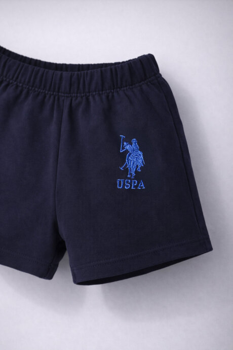 U.S. Polo Assn. Erkek Bebek Pamuklu Polo Yaka Pigment Baskılı Yazlık Regular Fit Lacivert Bebek Takımı USB1834-B-V1 - 5