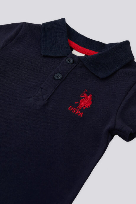 U.S. Polo Assn. Erkek Bebek Pamuklu Polo Yaka Pigment Baskılı Yazlık Regular Fit Siyah Bebek Takımı USB1834-B-V6 - 2