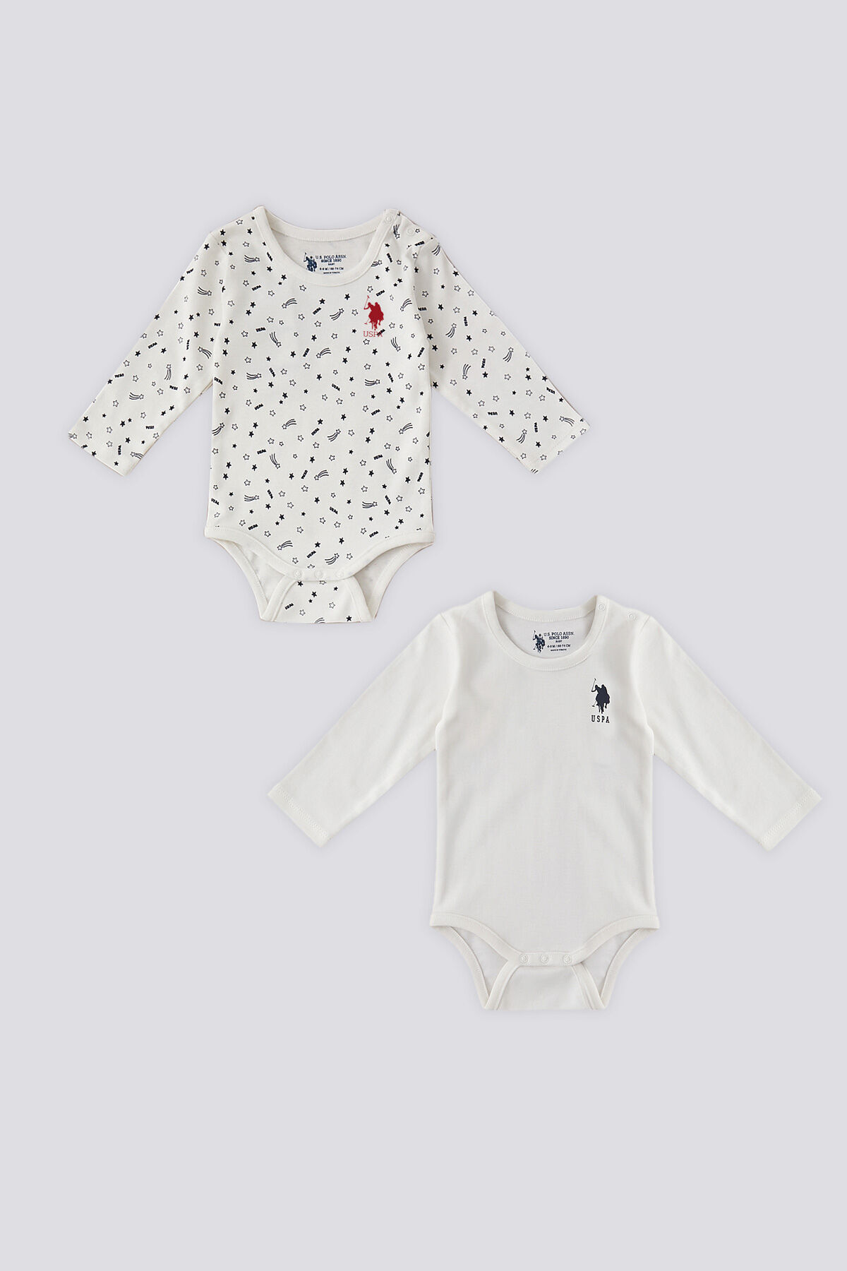U.S. Polo Assn Kız Bebek Gri Body Zıbın