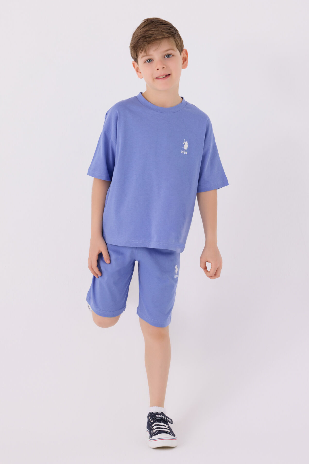U.S. Polo Assn Erkek Çocuk Mavi Bermuda Takım