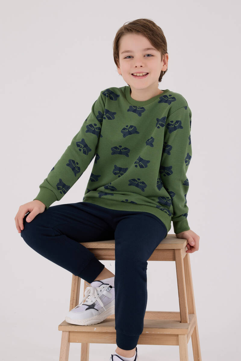 Rolypoly Erkek Çocuk Yeşil Eşofman Takımı