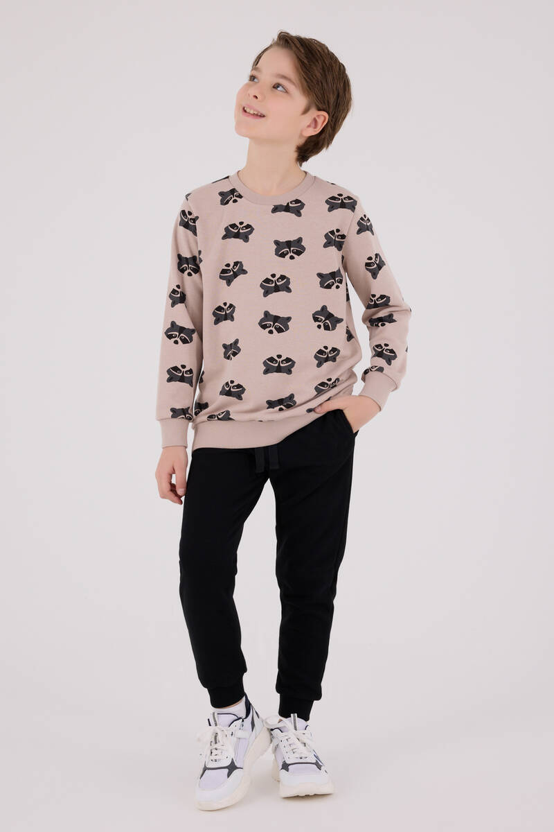 Rolypoly Erkek Çocuk Kahverengi Eşofman Takımı