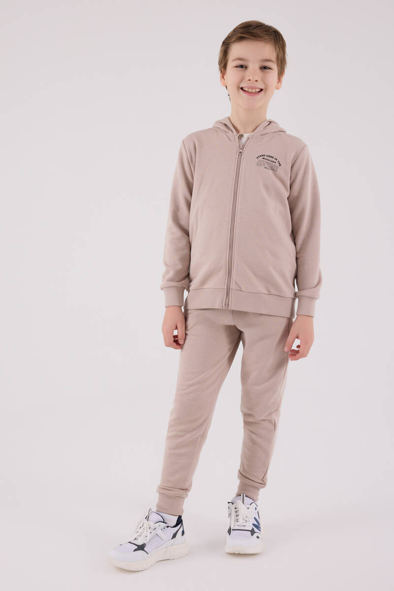 Rolypoly Erkek Çocuk Kahverengi Eşofman Takımı