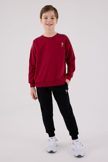 U.S. Polo Assn. Erkek Çocuk Kışlık Regular Fit Bordo Eşofman Takımı US2202-C-V2 