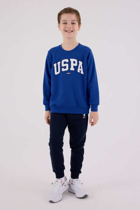 U.S. Polo Assn. Erkek Çocuk Kışlık Regular Fit Mavi Eşofman Takımı US2227-C-V3 - 3
