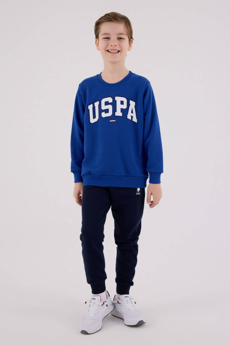 U.S. Polo Assn. Erkek Çocuk Kışlık Regular Fit Mavi Eşofman Takımı US2227-C-V3 - 3