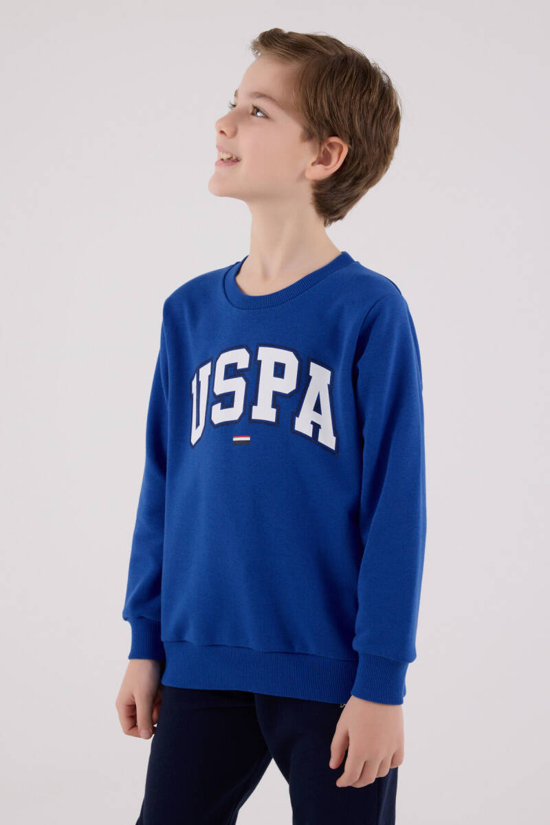 U.S. Polo Assn. Erkek Çocuk Kışlık Regular Fit Mavi Eşofman Takımı US2227-C-V3 - 4