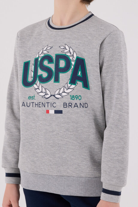 U.S. Polo Assn. Erkek Çocuk Kışlık Regular Fit Gri Eşofman Takımı US2223-C-V2 - 4