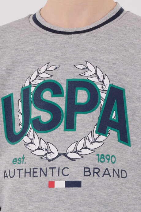 U.S. Polo Assn. Erkek Çocuk Kışlık Regular Fit Gri Eşofman Takımı US2223-C-V2 - 6