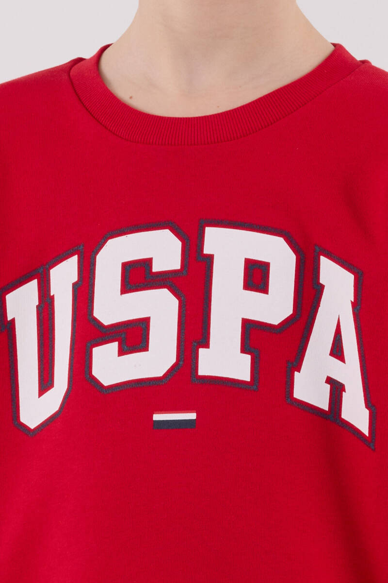 U.S. Polo Assn. Erkek Çocuk Pamuklu Kışlık Regular Fit Kırmızı Eşofman Takımı US2227-C-V2 - 6