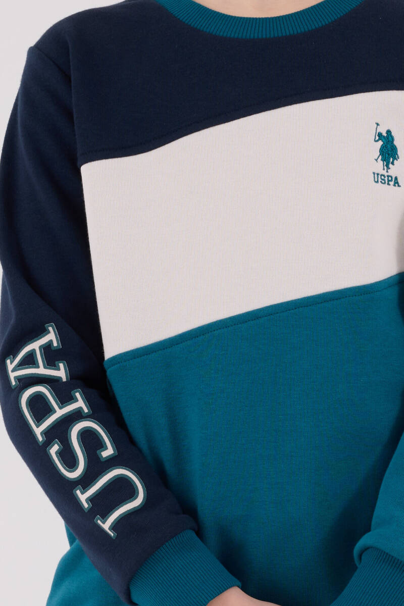U.S. Polo Assn. Erkek Çocuk Pamuklu Kışlık Regular Fit Yeşil Eşofman Takımı US2224-C-V2 - 6