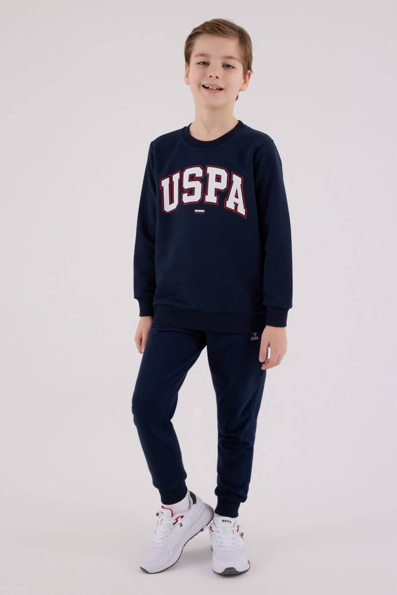 U.S. Polo Assn. Erkek Çocuk Pamuklu Kışlık Regular Fit Lacivert Eşofman Takımı US2227-C-V1 - 3