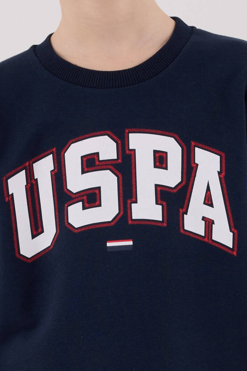 U.S. Polo Assn. Erkek Çocuk Pamuklu Kışlık Regular Fit Lacivert Eşofman Takımı US2227-C-V1 - 6