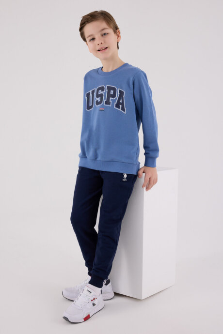 U.S. Polo Assn. Erkek Çocuk Kışlık Regular Fit Mavi Eşofman Takımı US2227-C-V5 - 1
