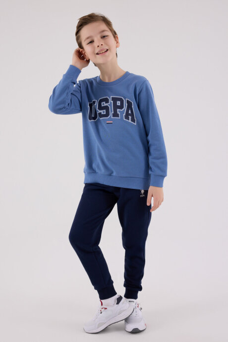 U.S. Polo Assn. Erkek Çocuk Kışlık Regular Fit Mavi Eşofman Takımı US2227-C-V5 - 3