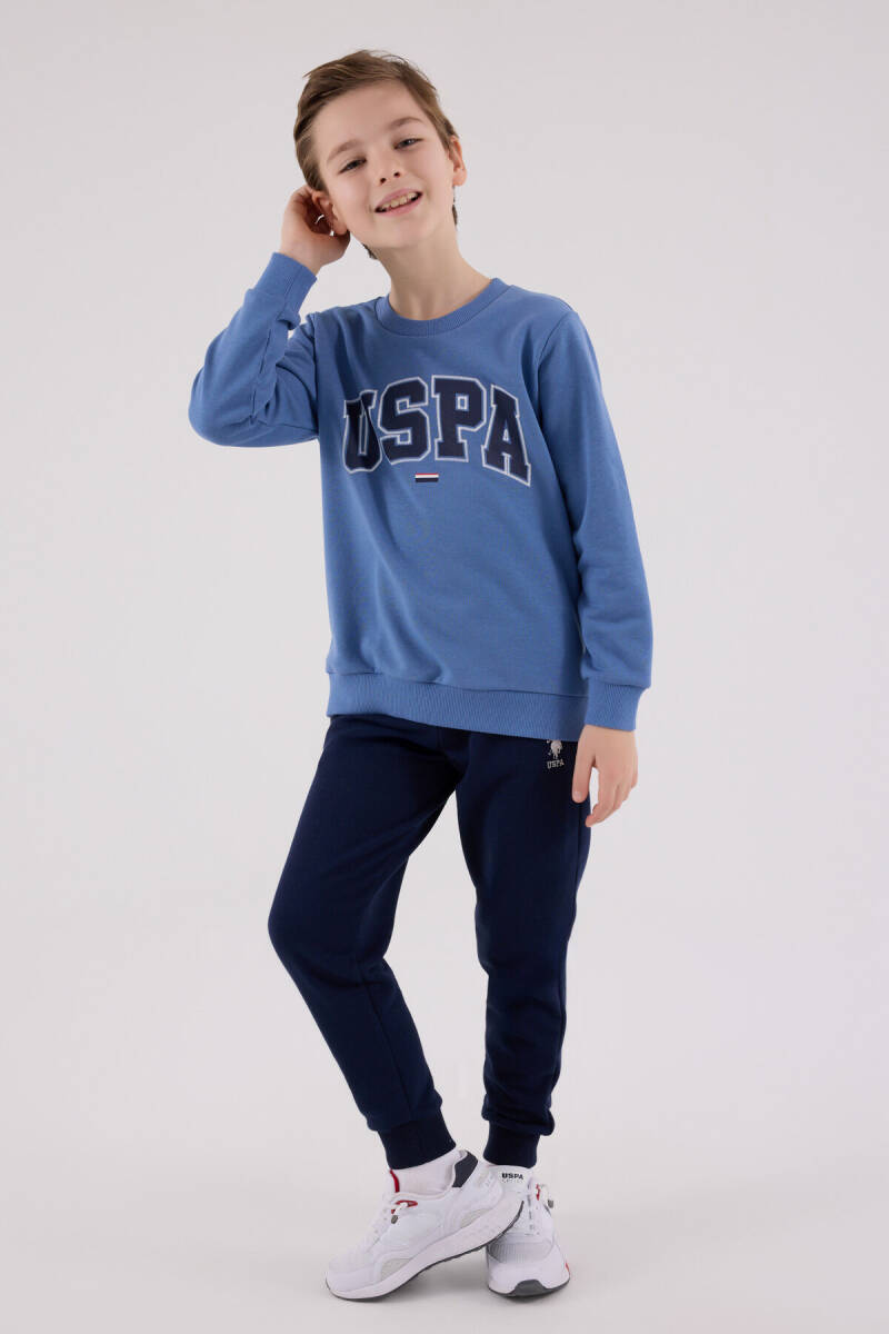 U.S. Polo Assn. Erkek Çocuk Kışlık Regular Fit Mavi Eşofman Takımı US2227-C-V5 - 3