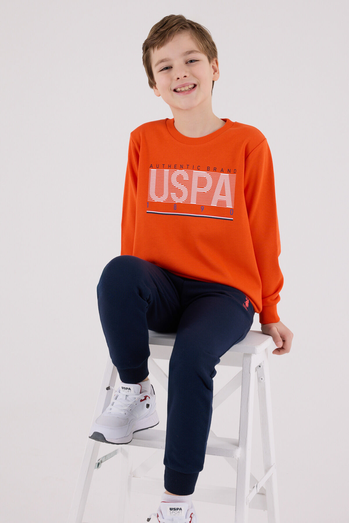 U.S. Polo Assn Erkek Çocuk Turuncu Eşofman Takımı