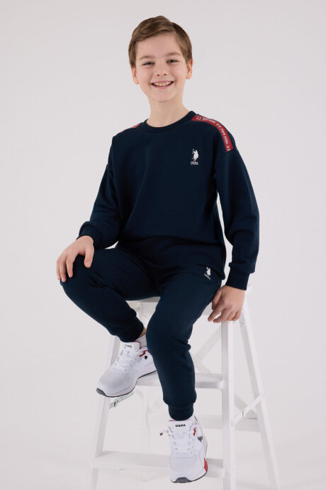 U.S. Polo Assn. Erkek Çocuk Kışlık Regular Fit Lacivert Eşofman Takımı US2202-C-V1 - 2