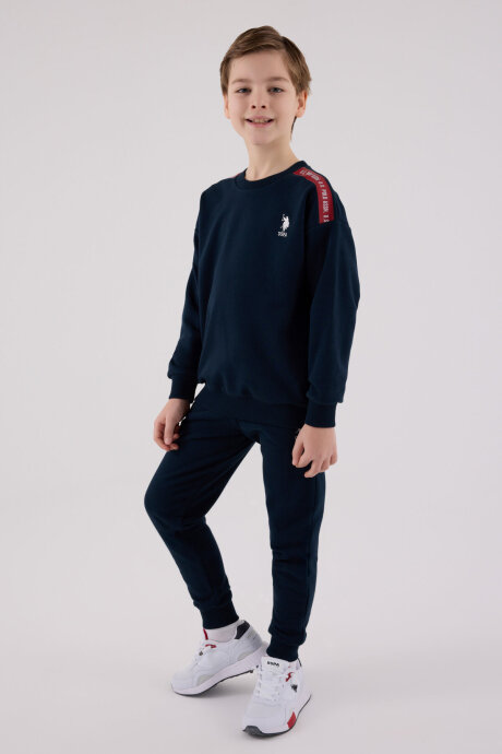 U.S. Polo Assn. Erkek Çocuk Kışlık Regular Fit Lacivert Eşofman Takımı US2202-C-V1 - 3