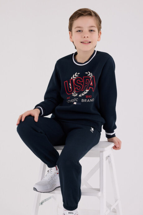 U.S. Polo Assn. Erkek Çocuk Kışlık Regular Fit Lacivert Eşofman Takımı US2223-C-V1