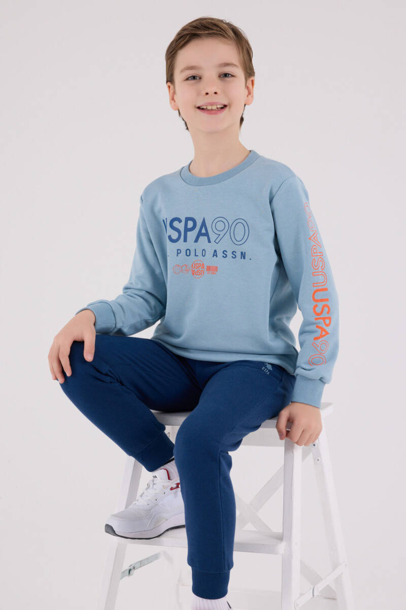 U.S. Polo Assn. Erkek Çocuk Pamuklu Kışlık Regular Fit Yeşil Eşofman Takımı US2218-C-V2 - 2