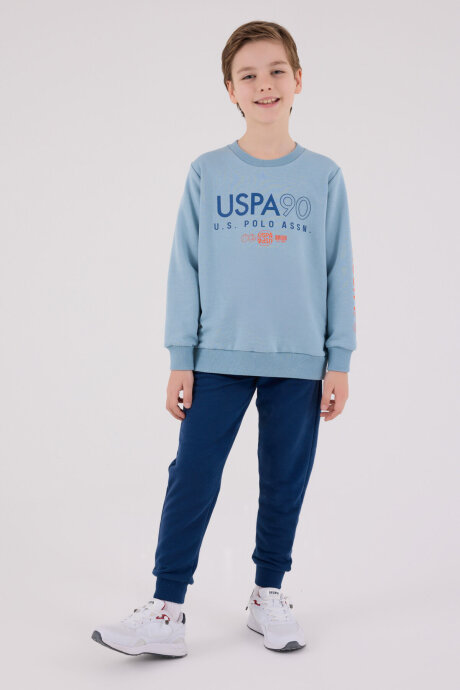 U.S. Polo Assn. Erkek Çocuk Pamuklu Kışlık Regular Fit Yeşil Eşofman Takımı US2218-C-V2 - 3