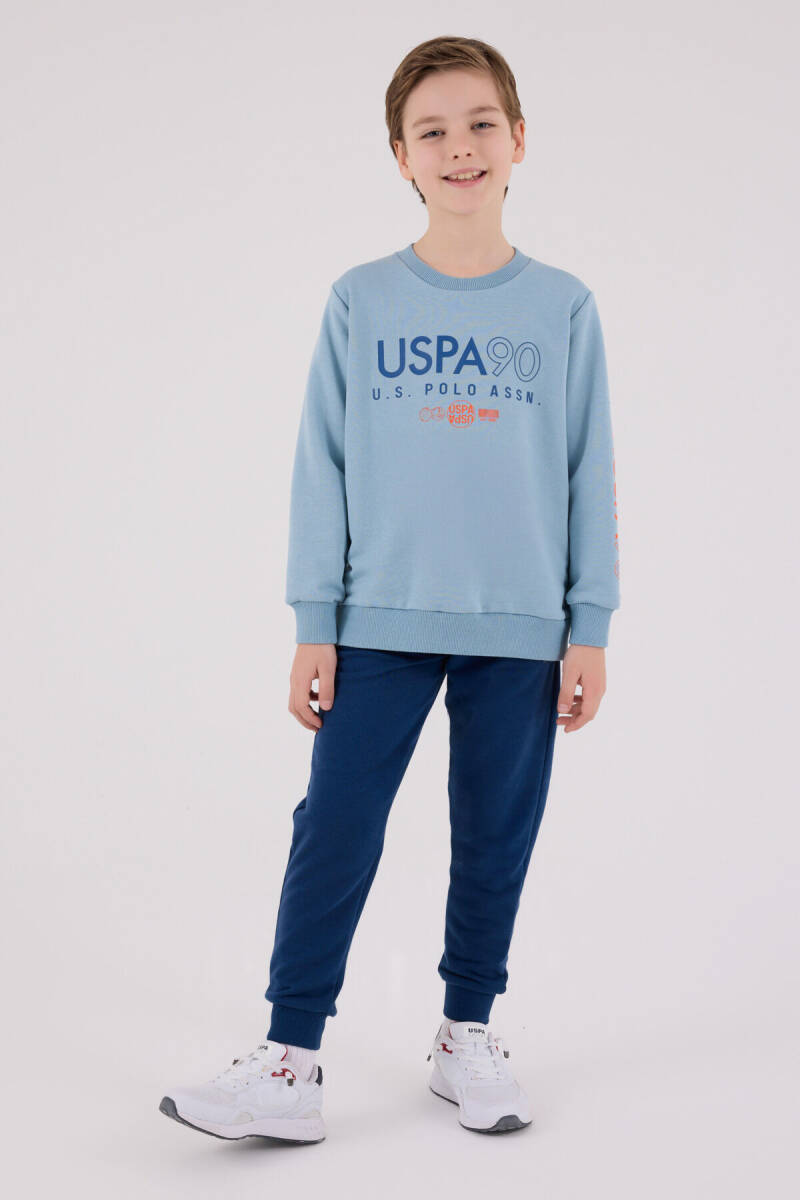 U.S. Polo Assn. Erkek Çocuk Pamuklu Kışlık Regular Fit Yeşil Eşofman Takımı US2218-C-V2 - 3
