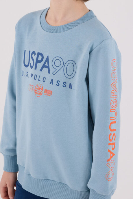 U.S. Polo Assn. Erkek Çocuk Pamuklu Kışlık Regular Fit Yeşil Eşofman Takımı US2218-C-V2 - 4